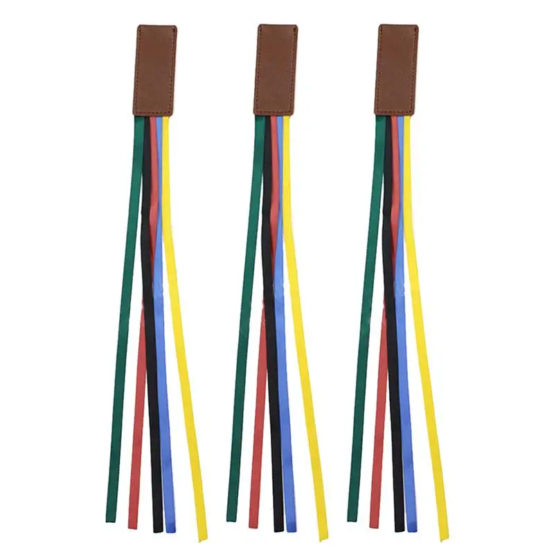 

3pcs Ribbon Bible Bookmark Colorful Silk Ribbon Marker Leather Multi Page Marker