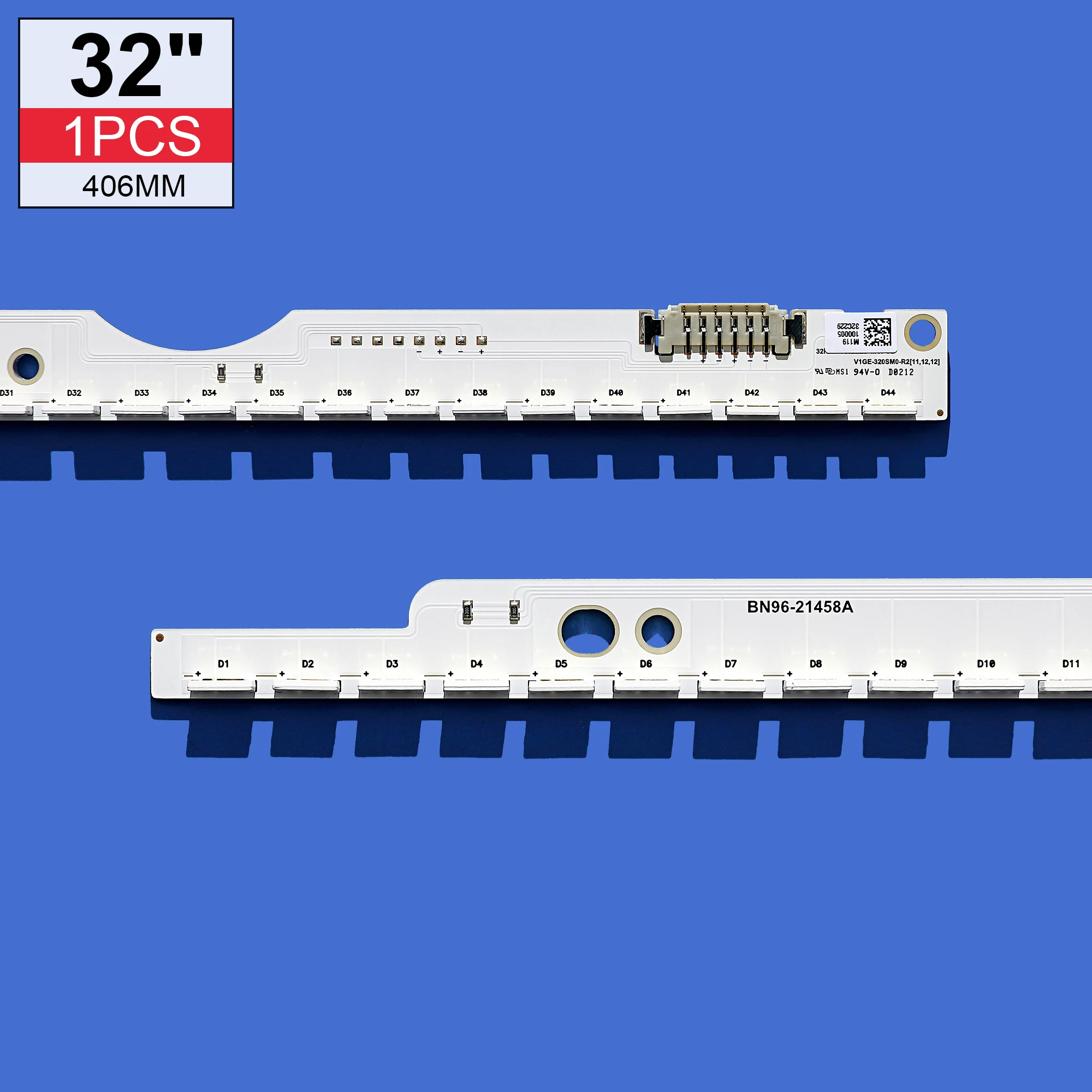 

6В 32-дюймовая светодиодная лента для подсветки для Samsung TV 2012SVS32 7032NNB 2D V1GE-320SM0-R1 32NNB-7032LED-MCPCB UA32ES5500 44 Светодиода 406 мм