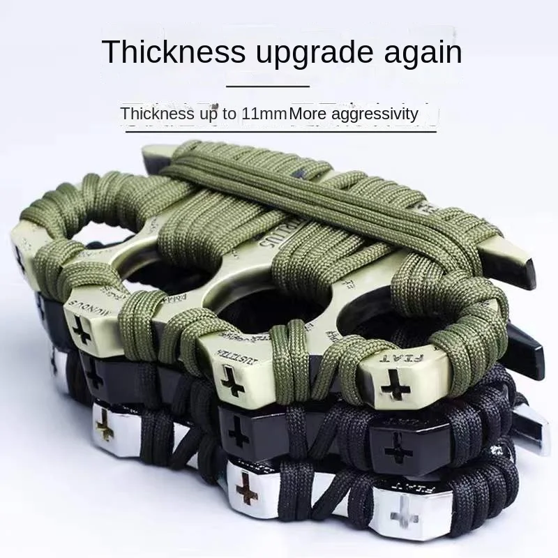 

Self Defense Car Window Breaker Grab Multi-function Metal Car Brass Knuckle Glass Fiber Safety Protection, Bottle Opener