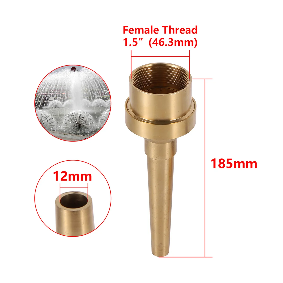 

Латунные регулируемые насадки для фонтана 1/2", 3/4", 1", 1.5"