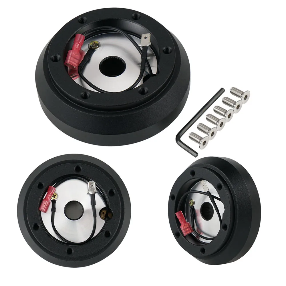 Aluminiowy krótki adapter piasty kierownicy Zestaw szybkiego zwalniania dla Mazda Miata RX-7 RX-8 MX-6 Hyundai Accent Kia Rio Optima