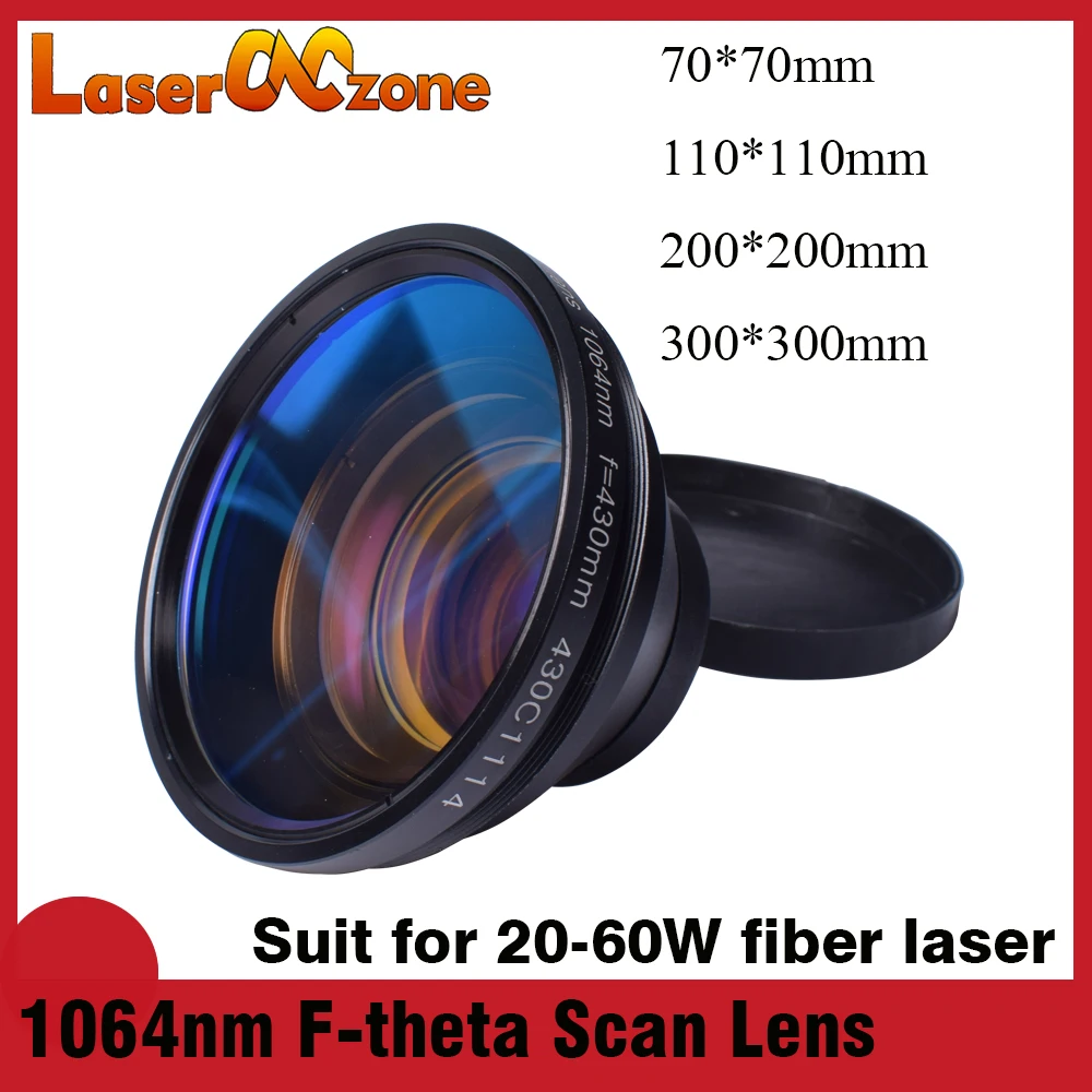 F-theta объектив сканирования с фокусным расстоянием 100-420 мм 70 100 175 200 300 нм