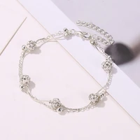 foot chain beads charm gift fine workmanship rhinestone balls ankle bracelets beach anklet foot jewelry