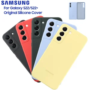 Original Samsung Official Silicone Case Protection Cover For Galaxy S22 S22+ S22 Plus 5G Soft Phone 