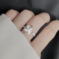 new fashion creative full zircon rotatable windmill rings for women cute jewelry gifts