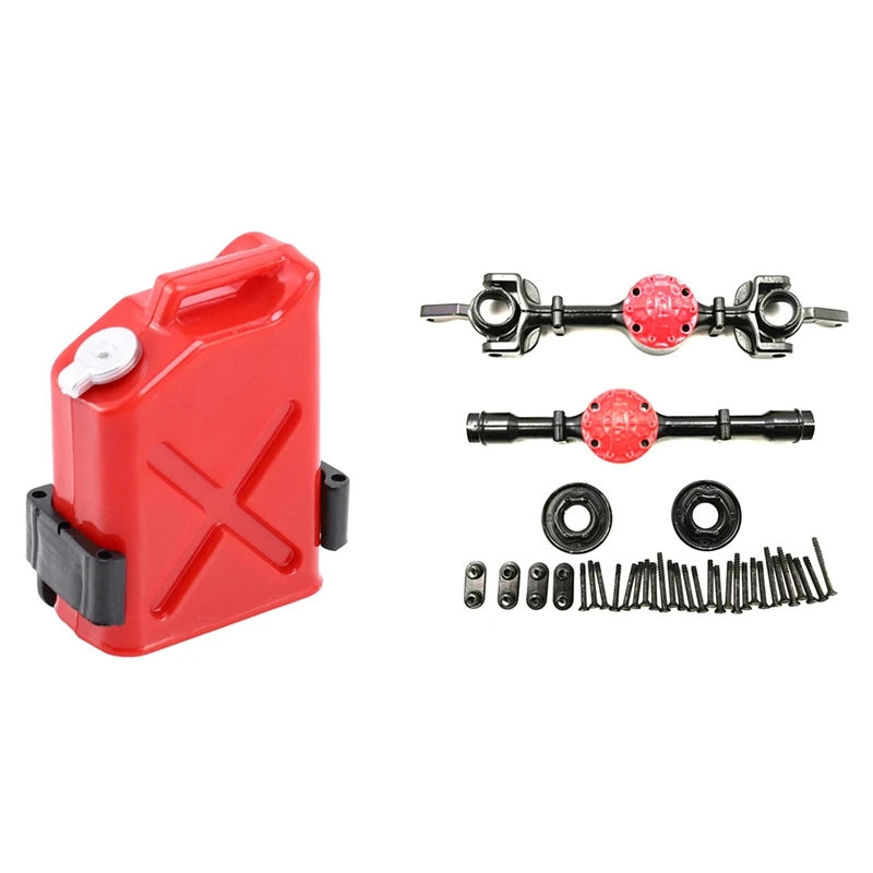 

1 Set RC Rock Crawler 1:10 Accessories Mini Fuel Tank & 1 Set Front And Rear Metal Shaft Shell