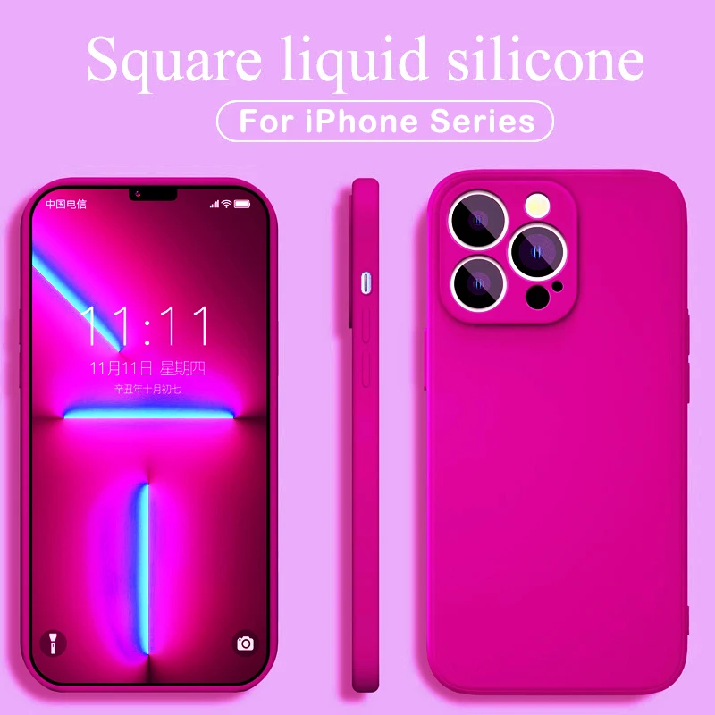astubia official square liquid silicone phone case for iphone 11 12 13 pro max mini x xr xs max 7 8 plus se 2020 cover free global shipping