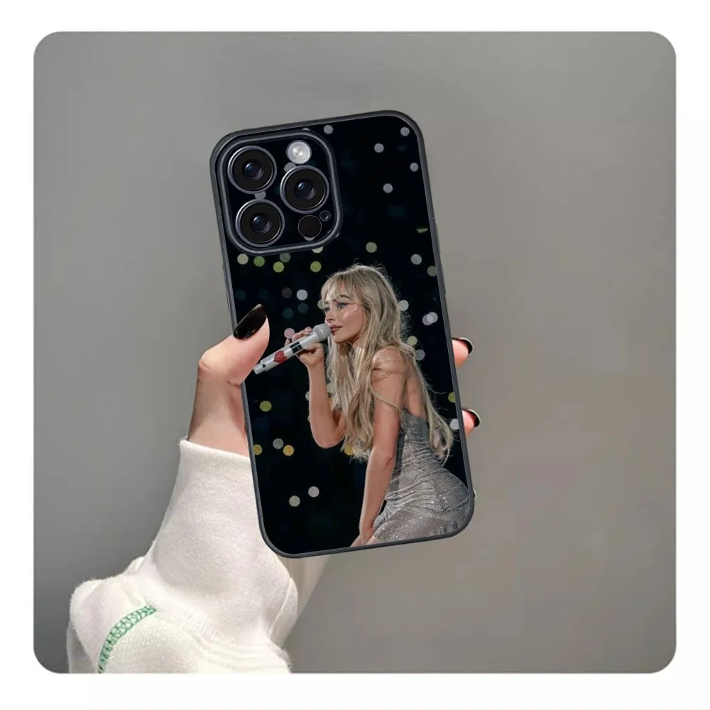 Singer S-Sabrina C-Carpenter Phone Case For iPhone 16 15 14 13 12 11 PRO MAX PLUS Mini TPU Soft to Skin-friendly case