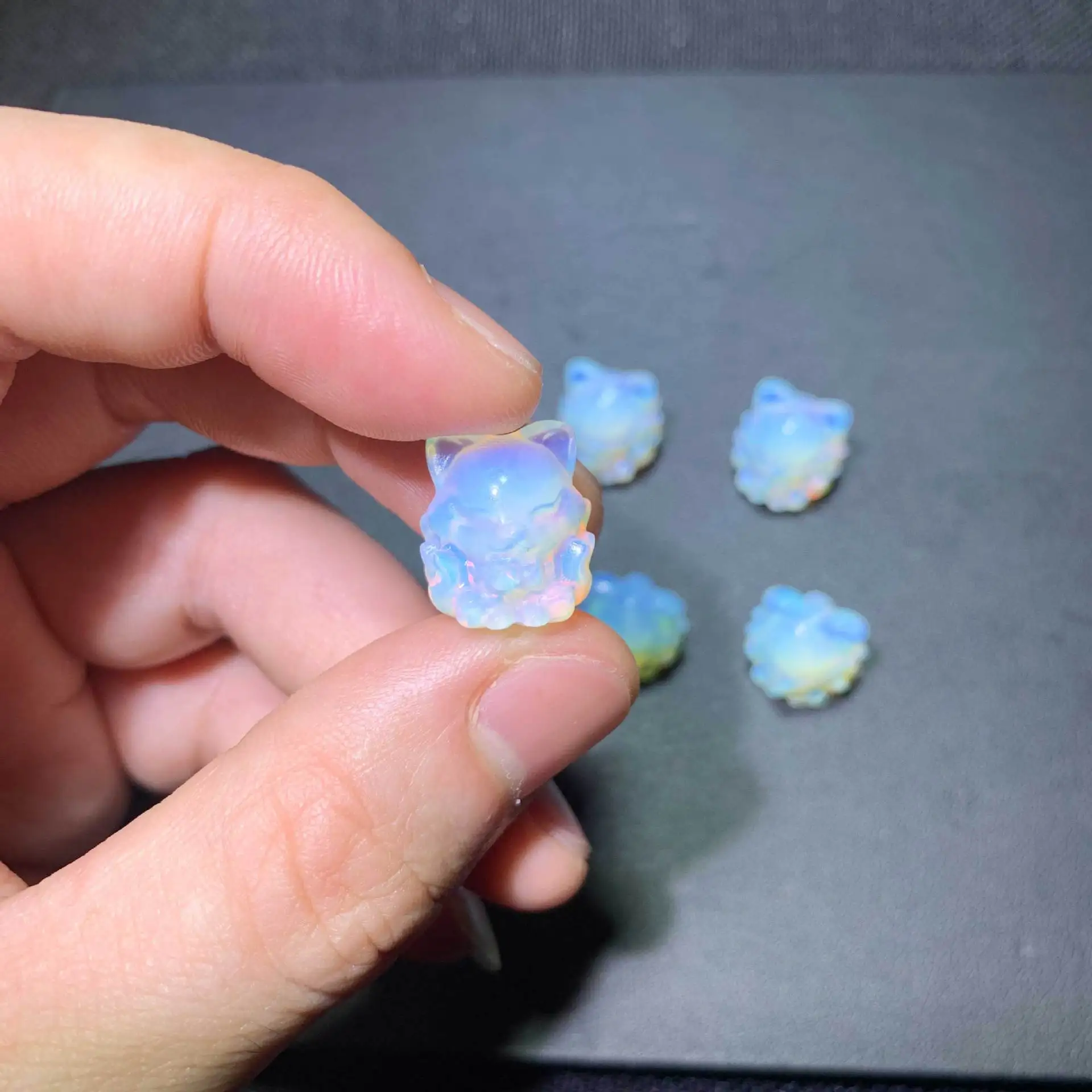 

10PCS Cute imitation protein carving fox animal pendant beads DIY Accessories For Jewelry Making Designs wholesale