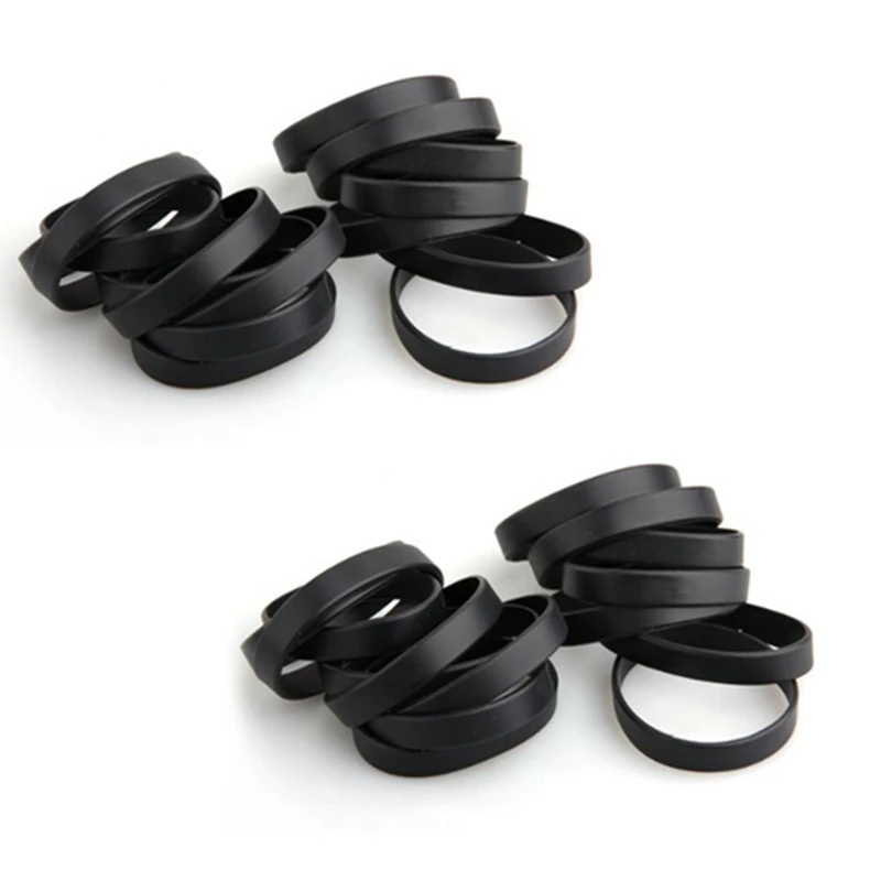 

Hot TTKK 30 PCS Bracelet Bangle Rubber Black Sport 12 Mm Band TOP