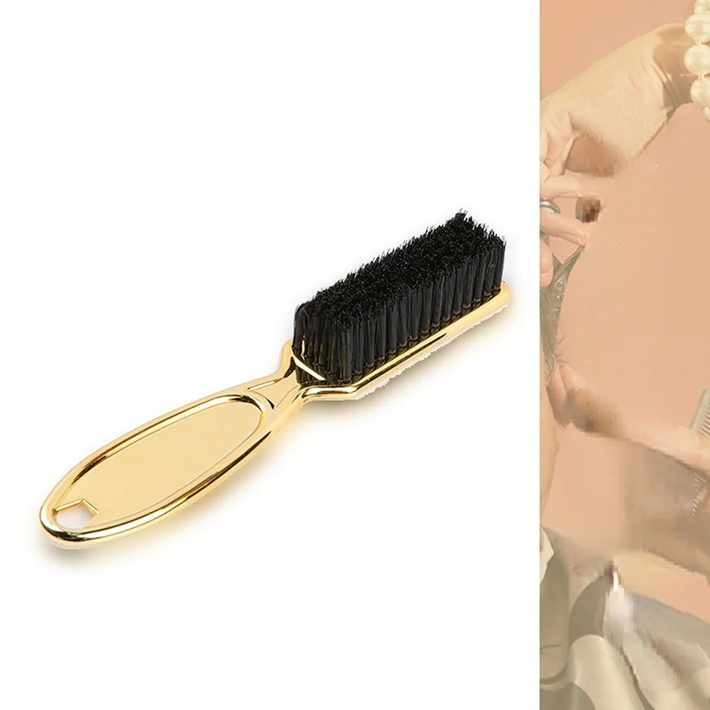 

Electroplating Handle Retro Beard Brush Oil Head Brush Cleaning Beard Brush Broken Hair Brush Hairdressing Tool Brush