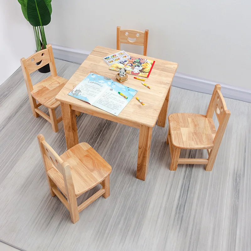 Kindergarten Solid Wood Small Square Table Children Toys Game Table Early Education Child Desk Home Study Table For Kids