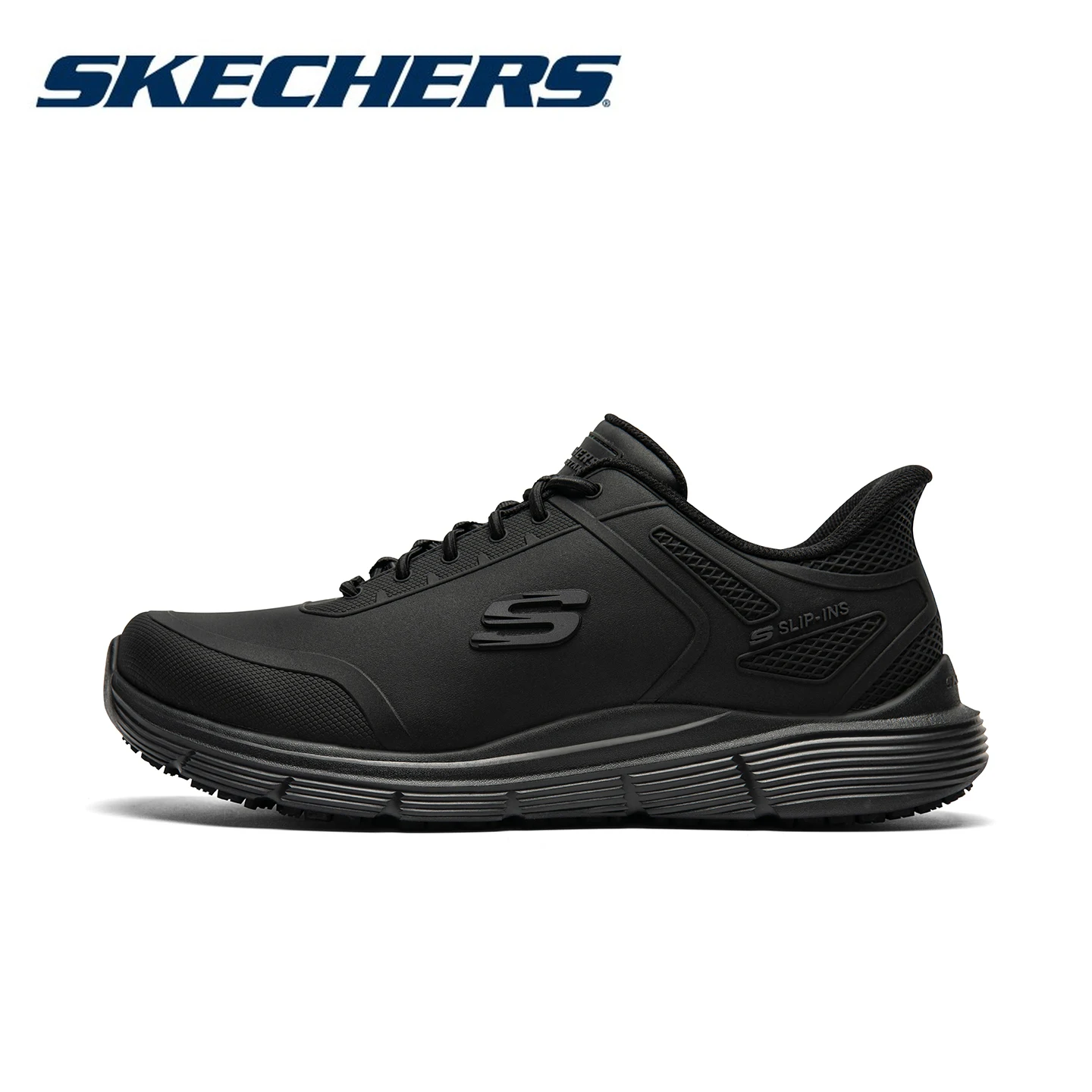 Фото Мужские классические кожаные туфли Skechers: мягкая подошва, нескользящие, дышащие, низкие, повседневные, деловые, лоферы, классические мужские туфли №2