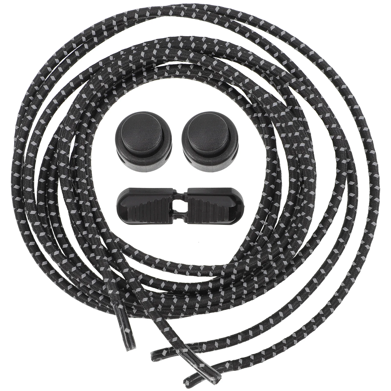 

Шнурки для занятий спортом на открытом воздухе, круглые Светоотражающие ботинки, повседневные эластичные латексные универсальные противоударные шнурки