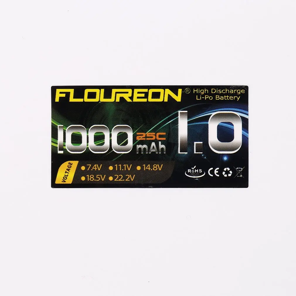 10pcs/ Set FLOUREON 1000mAh 25C battery label (56*29mm) product information label