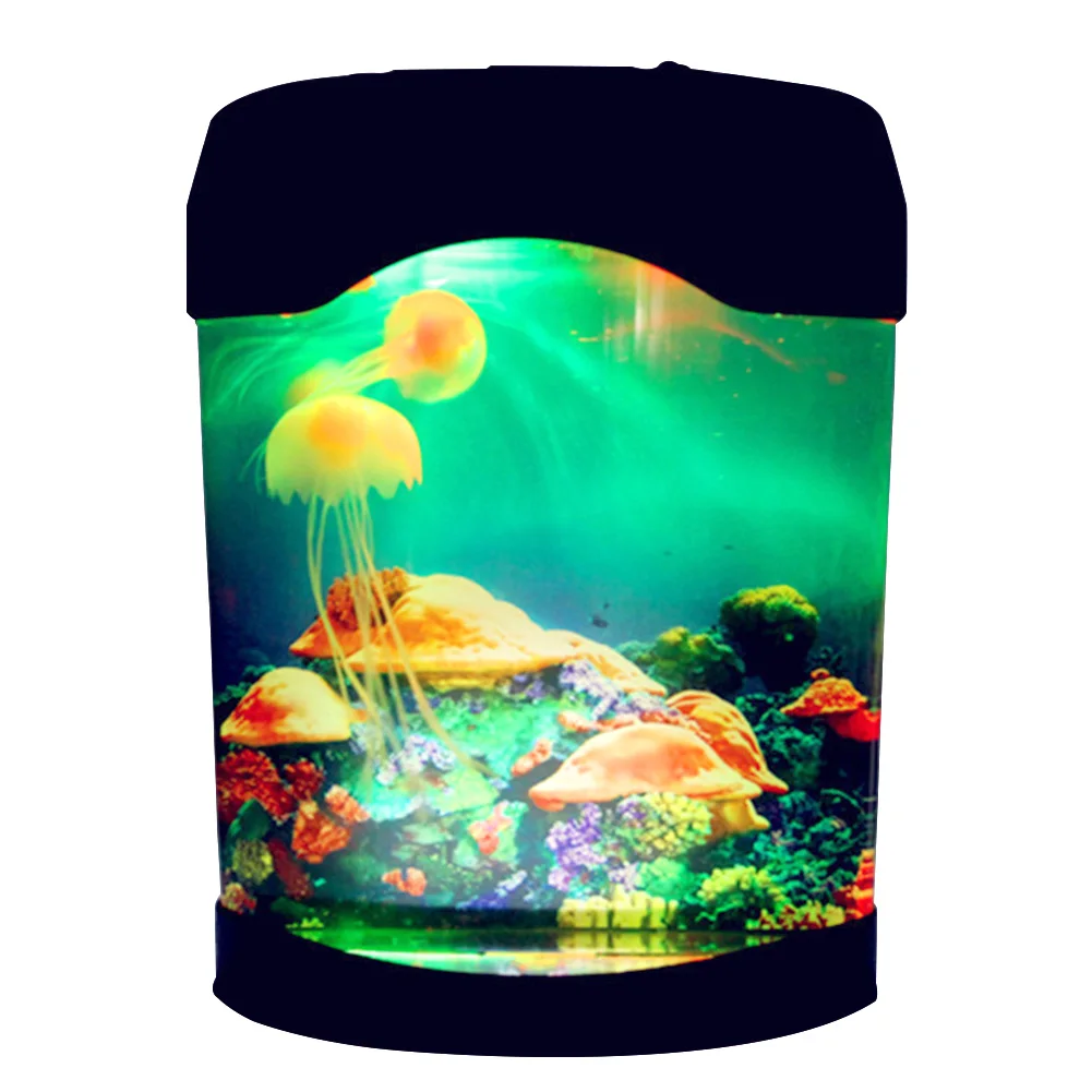 

USB Connection Artificial Jellyfish Lamp Hotel Color Changing Fish Tank Bedroom Electric Restaurants Mini Aquarium LED Lighting