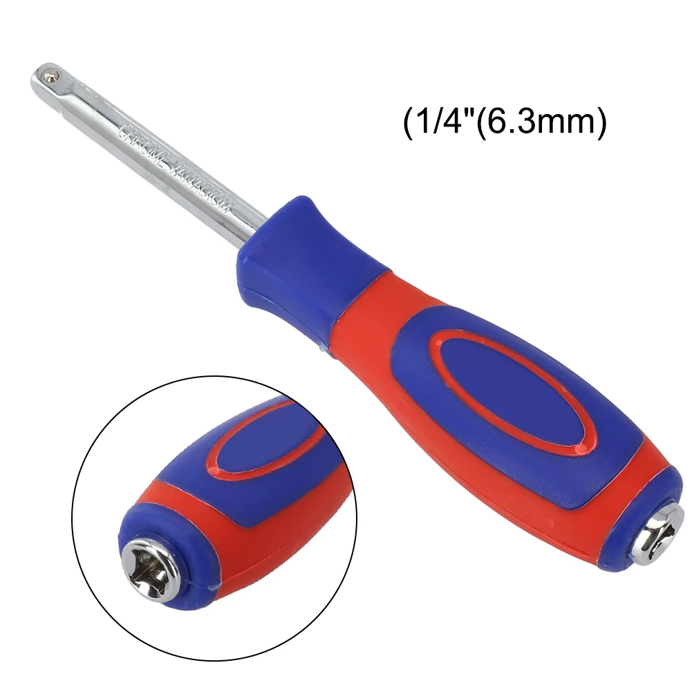 

6.3mm Dual-Purpose Socket Wrench 1/4Inch Small Square Rod With Tail Hole Screw Handle Afterburner Socket Screwdriver