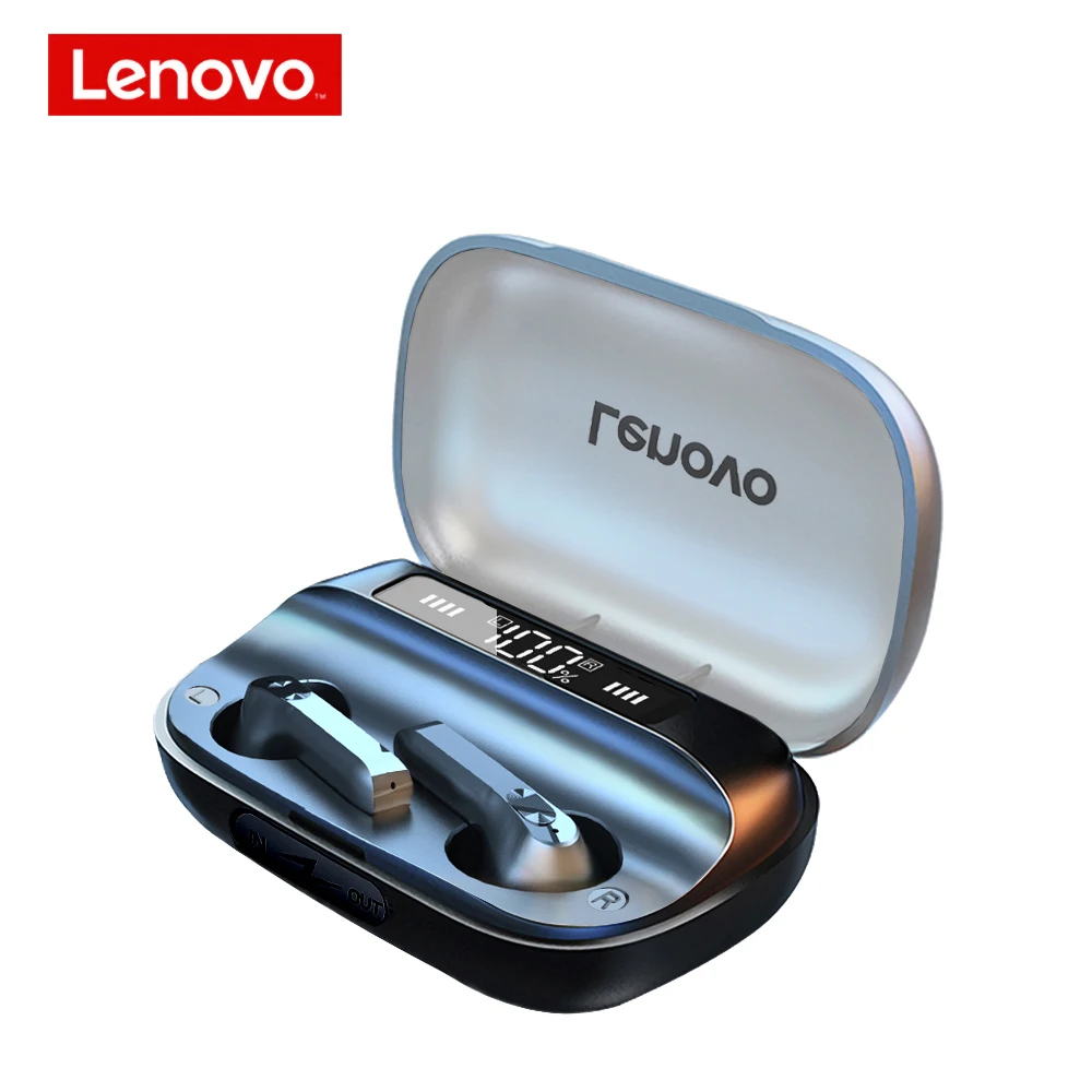 

Lenovo QT81 Bluetooth 5.0 Earphones Wireless Headphones Sport Music TWS Earbuds LED Dispaly Headset With 1200mAh Charging Case