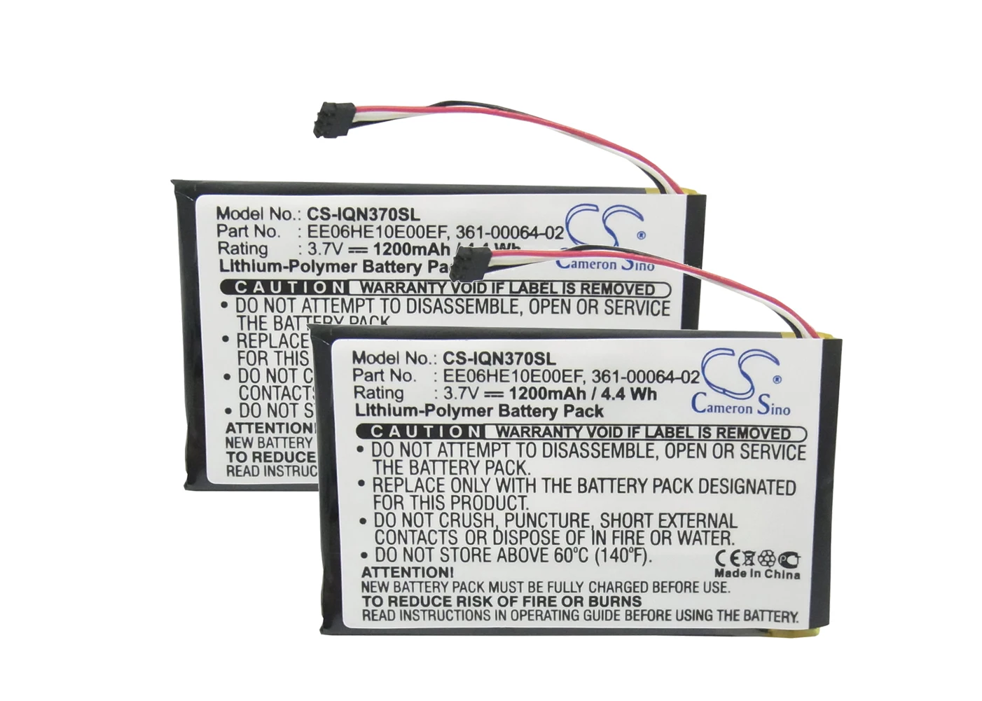 

2 упаковки, 3700 мА аккумулятор для Garmin Nuvi 3760, Nuvi 361-00046-02, 361-00064-02, EE06HE10E00EF