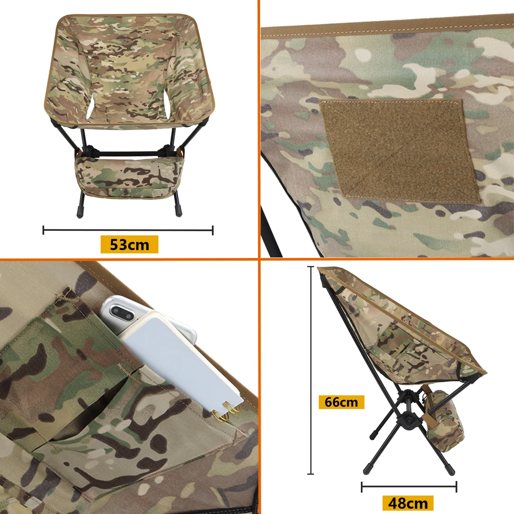 Tactical Folding Chair Travel Ultralight Portable Chairs High Load Outdoor Camping Hiking Beach Picnic Fishing Seat Rest enlarge