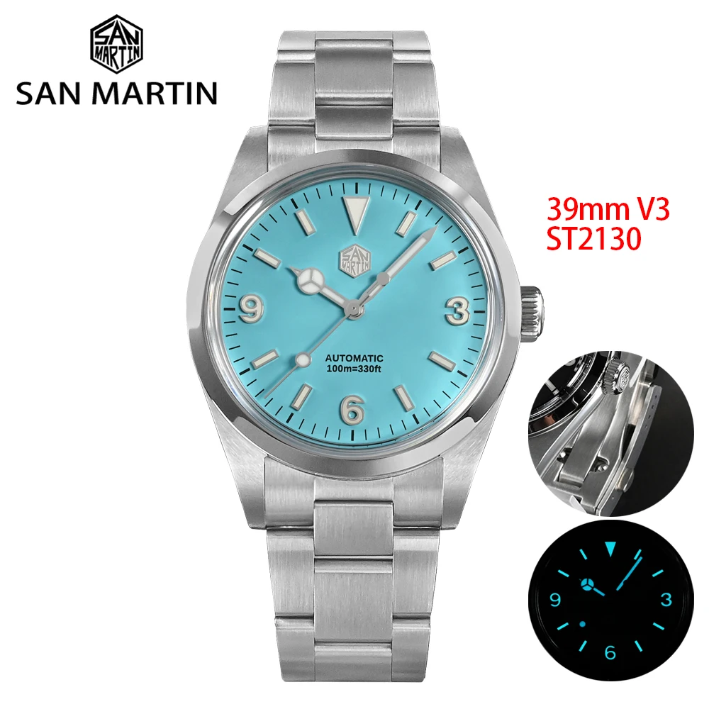 

Часы San Martin Мужские автоматические, 39 мм, 10 бар, BGW9 Lume
