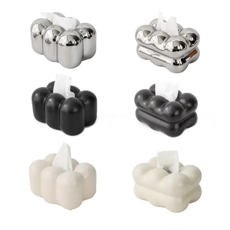 

Egg Shape Ceramic Tissue Boxs Napkin Holder Room Home Decorations Dropship