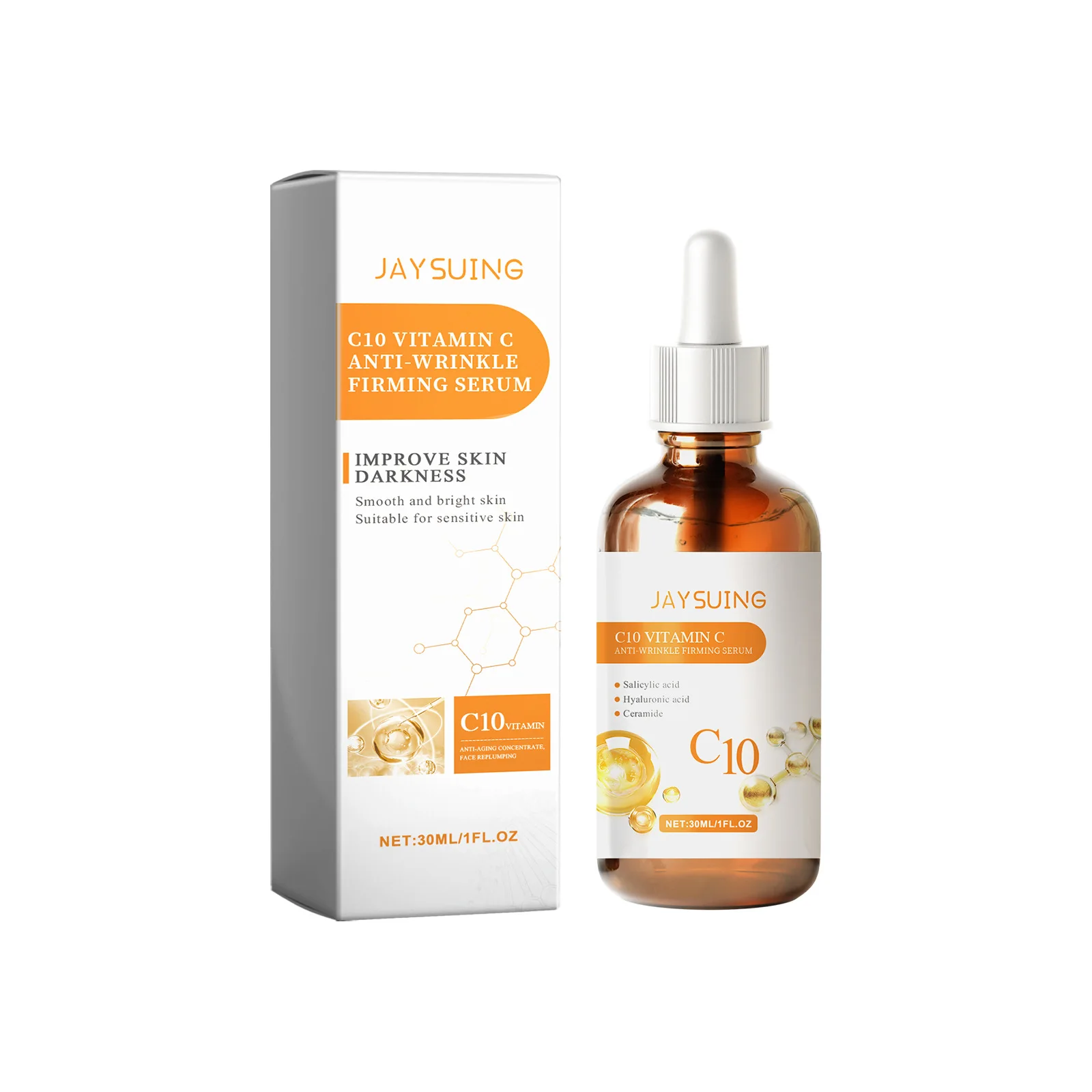 Отбеливающая Сыворотка для лица с витамином C гиалуроновая кислота увлажняющая