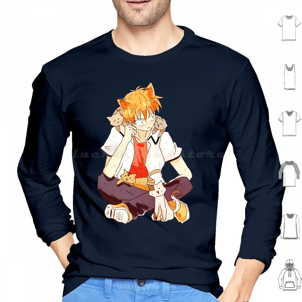 

Fruits Basket Anime Cartoon Hoodies Long Sleeve Fruits Basket Anime Manga Kyo Sohma Yuki Tohru Basket Fruits Japan Comic