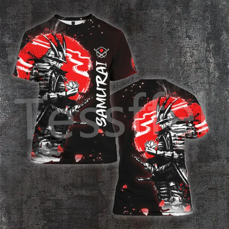 

Japanese Samurai Tattoo Spirits Legend Ghosts Retro 3DPrint Harajuku Summer Casual T-Shirts Unisex Top O-Neck Short Sleeves X2