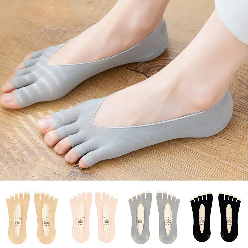 

1 Pair Women Socks Breathable Soft Elastic Open Toe Sock High Quality Invisible Sox Ultra-thin Casual Sokken Calcetines Kawaii