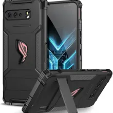 ZSHOW Armor Case for ASUS ROG Phone 3 ZS661KS Case Air Trigger Compatible with Kickstand Dust Plug Test Grade Drop Protection