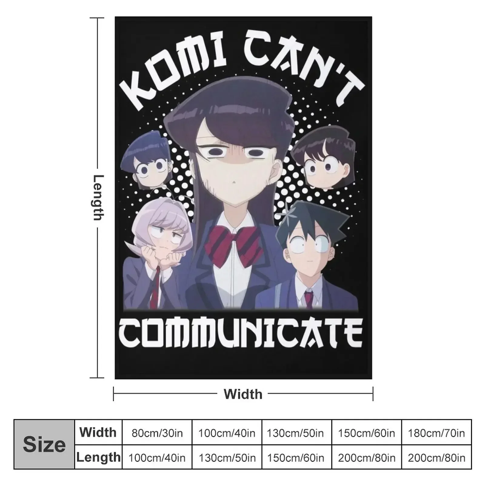 Komi Can't Communicate - komi san плед на Хэллоуин модные одеяла для пикника и диванов