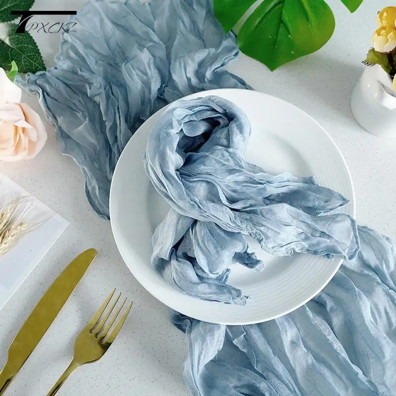 

1Pc Party Napkin Table Placemats Sage Gauze Cheesecloth Setting Dining Wedding Party Banquets Christmas Arches Cake Decor