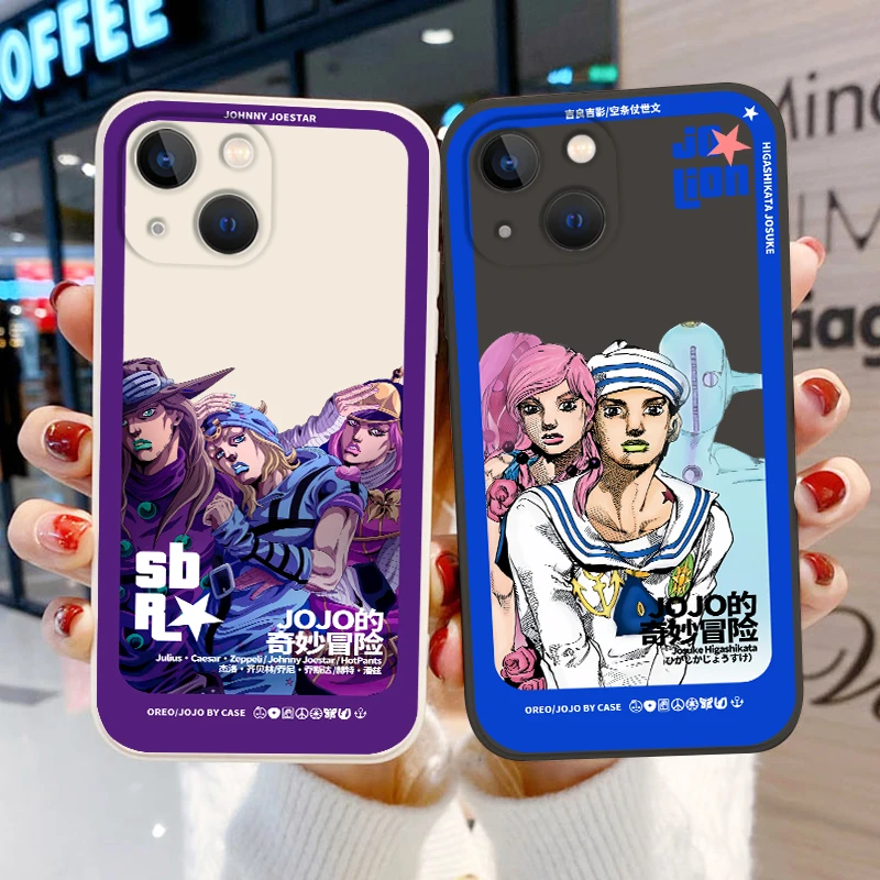 

Jujutsu Kaisen Jojo Anime For Apple iPhone 14 13 12 11 Pro Max mini XS XR X 8 7 SE Liquid Rope Phone Case Capa Cover