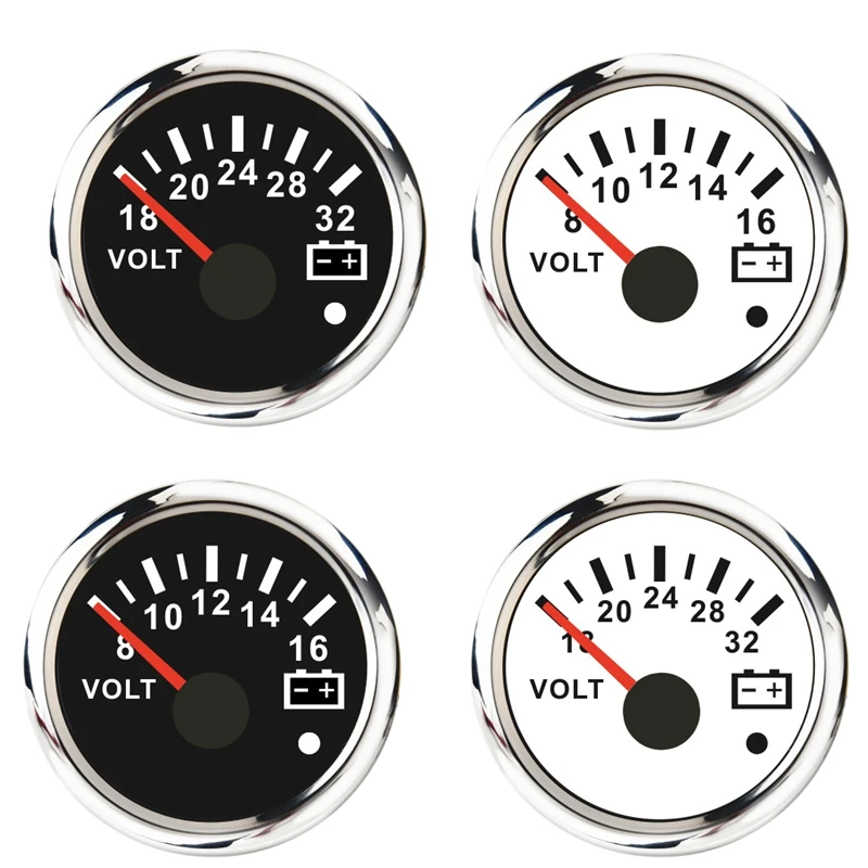 Вольтметр 52 мм вольтметр Индикатор напряжения для морской яхты