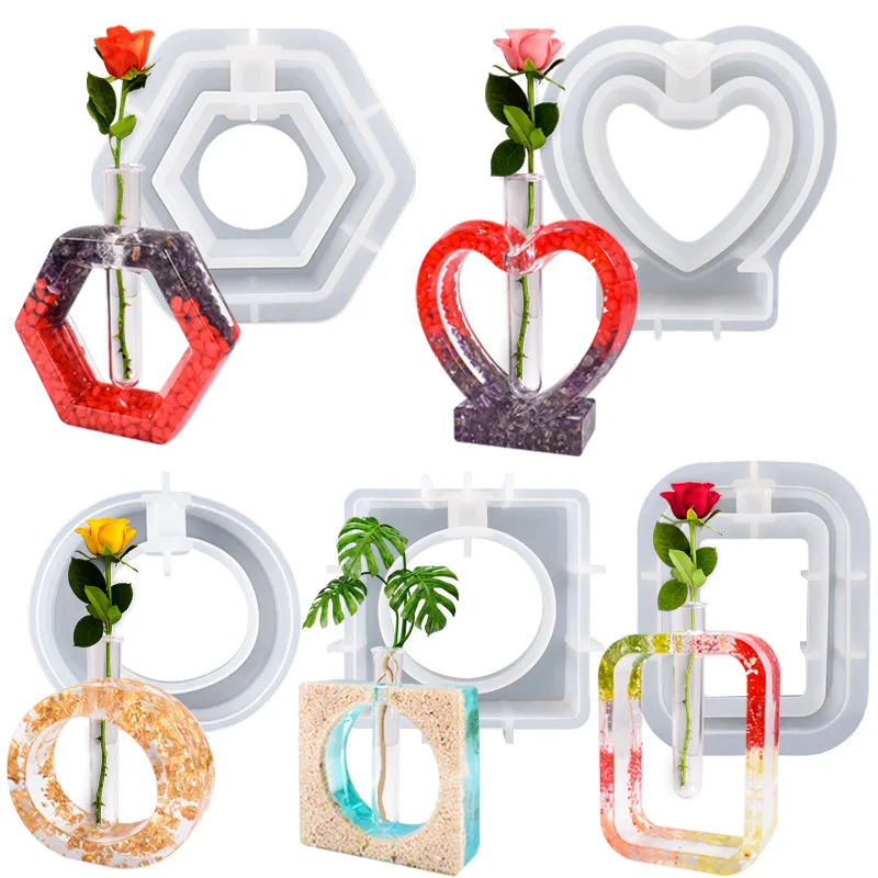 

DIY Hydroponic Vase Resin Mold Crystal Epoxy Resin Mold Irregular Plant Vase Resin Mold for Hydroponic, Flower Holder
