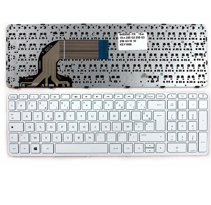 Для HP Pavilion 15-N000 N100 N200 15-E000 15-E100 719853 -051 749658 FR Французская белая клавиатура