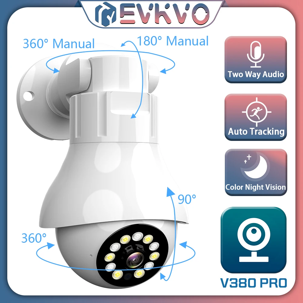 

IP-светильник ICSEE HD 360, панорамная, Wi-Fi, 1080P, лампочка, беспроводная, для системы видеонаблюдения «рыбий глаз»