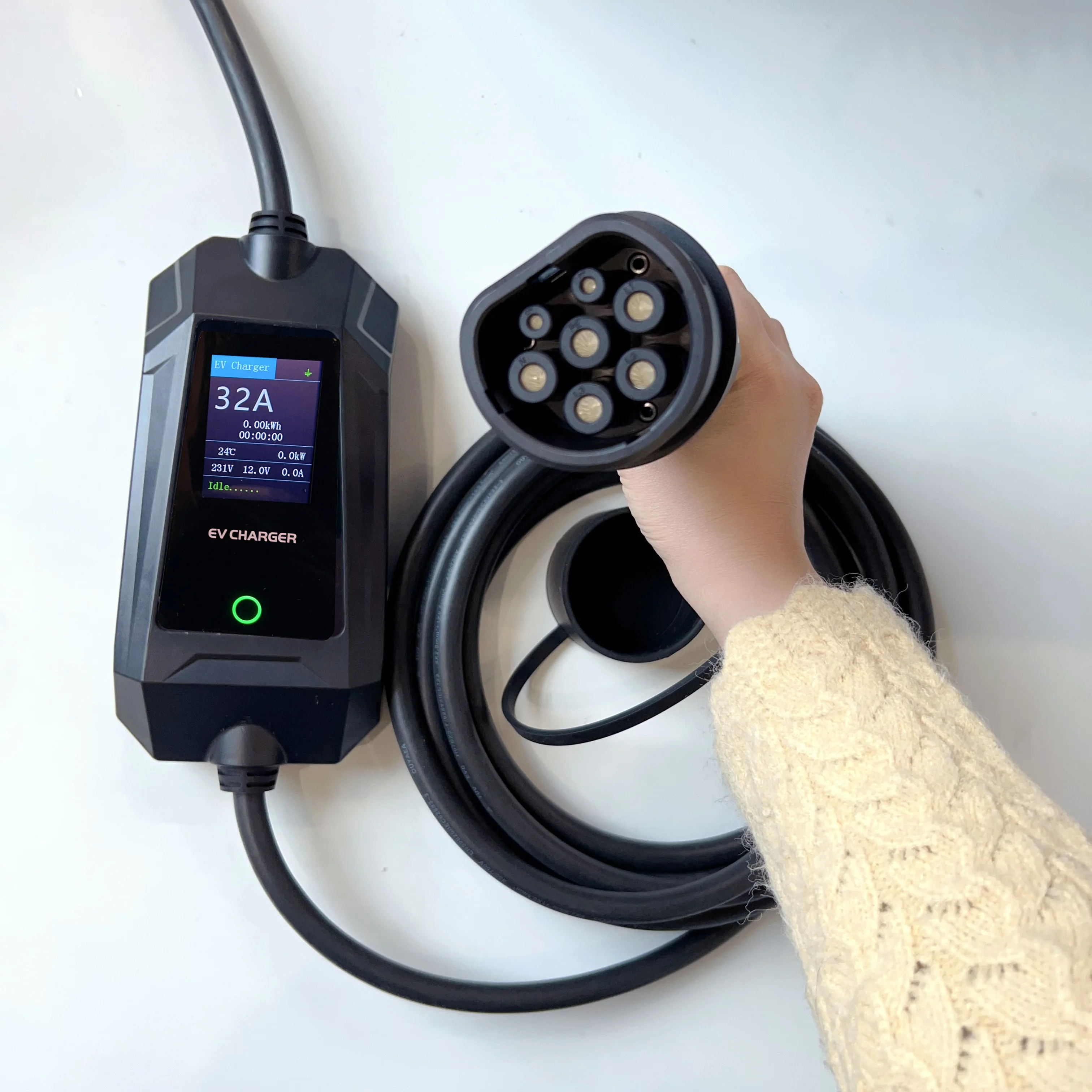 Оптовая продажа электромобиля 16A 32A 3 5Kw 7Kw Ev зарядная станция портативное зарядное