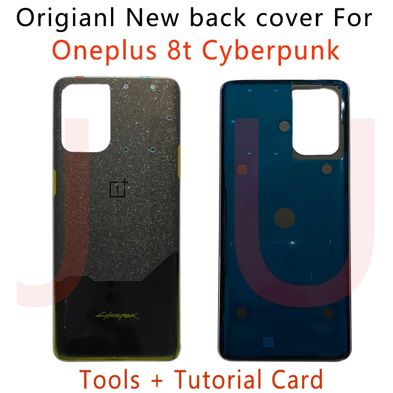 

Новое стекло для OnePlus 8TCyberpunk крышка аккумулятора задняя крышка корпуса Ремонт oneplus 8t Cyberpunk Замена задней крышки