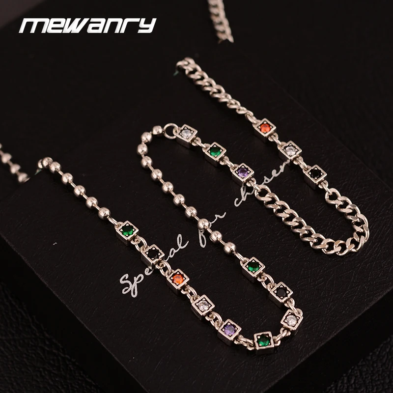 

Multicolor Zircons Sweater Necklace Vintage Punk Jewelry Charm Women Trendy Elegant Geometric Handmade Party Accessories