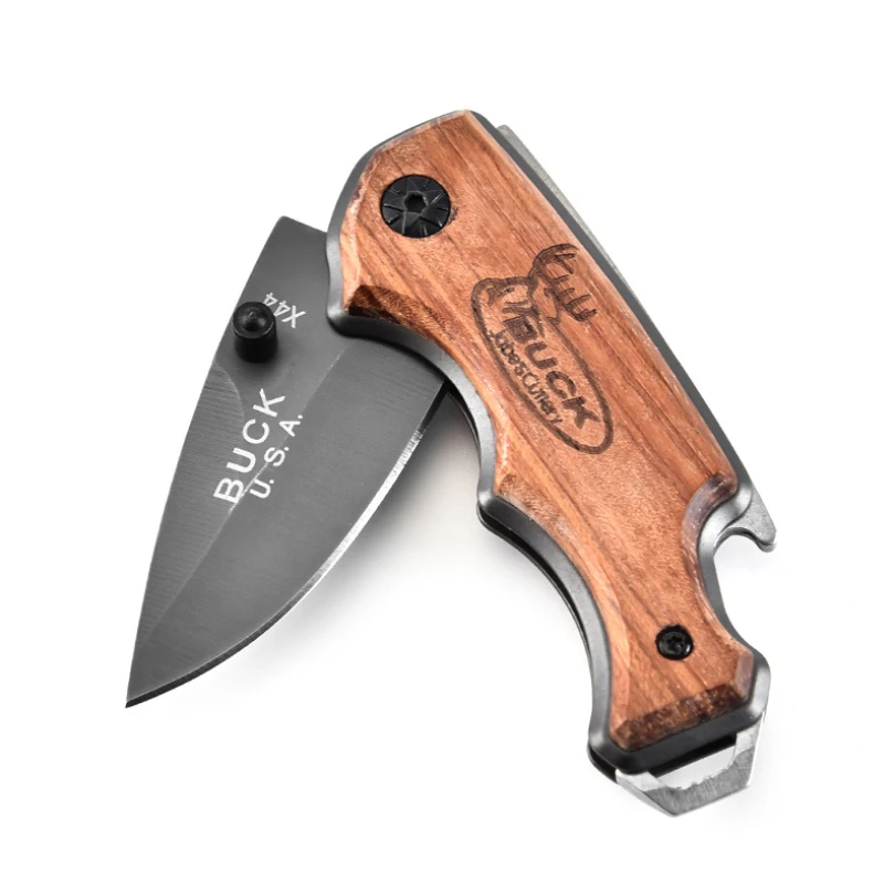 57HRC Мини ножи складной тактический нож стальной деревянный боевой портативный