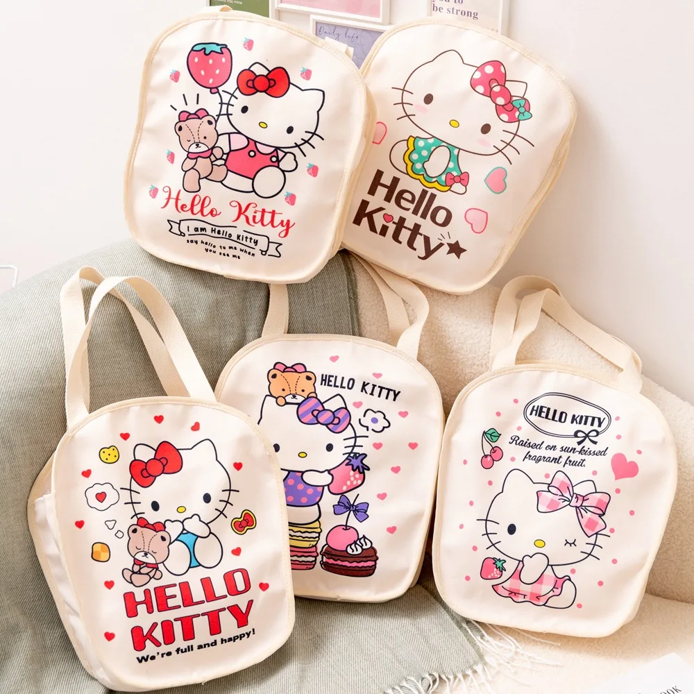 

Cartoon Sanrio Portable Water Bottle Bag Japanese Canvas Bag Women Ins Mummy Bag Fashion Handbag Girl Storage Bag