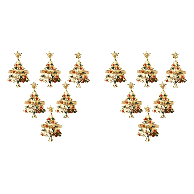 

12Pcs Christmas Napkin Button Napkin Ring Napkin Ring Cloth Ring Diamond Christmas Napkin Rings Promotion