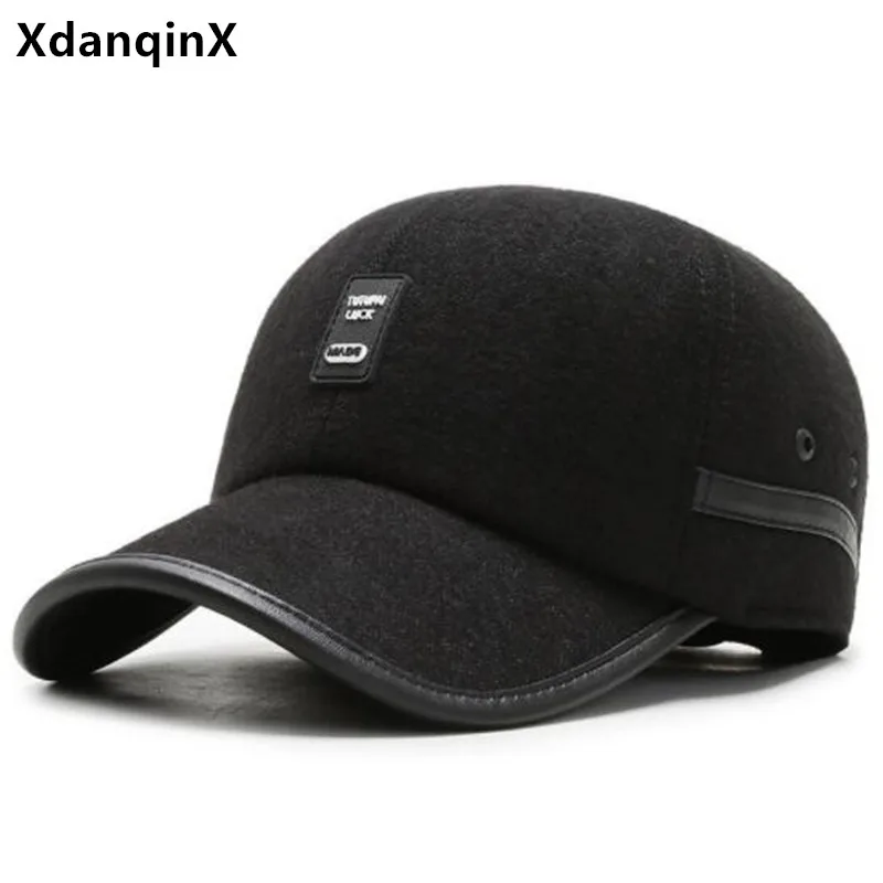 

Free Shipping New Winter Men's Hat Plush Thickening Baseball Caps For Men Cold Proof Warm Earmuffs Hats Male Bone Snapback Cap