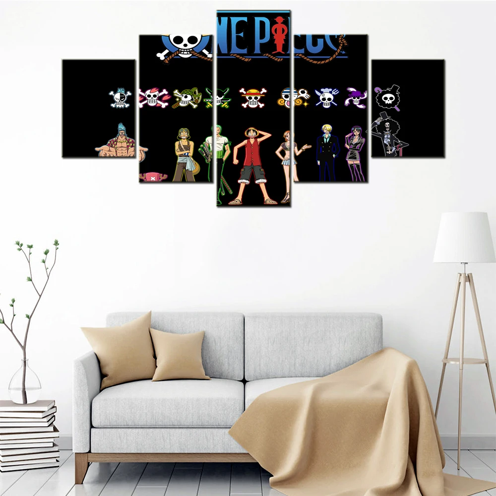 

Canvas Paintings Printed5 Pieces Anime Ninja Warriors Abstract Wall Art Pictures For Modern Living Room Bedroom Home Decor