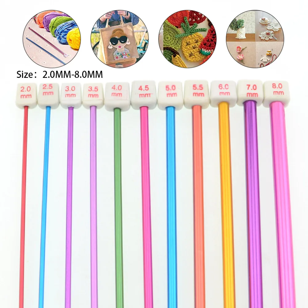 

1PCS 2MM-8MM Tunisian Afghan Crochet Hooks Aluminum Knitting Needles 10.6" Needles Hook Multicolour Crochet Hook