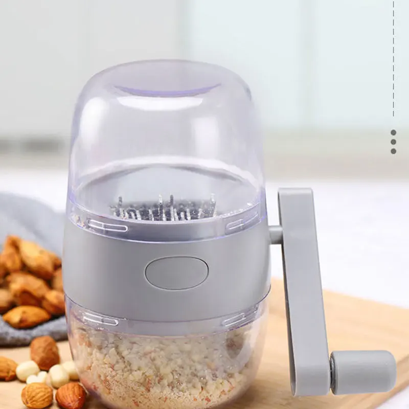 

Great Nut Grinder Food Grade Garlic Chopper Hand-Crank Food Shredder Nuts Walnut Masher Multifunctional Dried Fruit Crusher