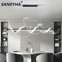 infinitely dimmable chandeliers acrylic led pendant light nordic home living dining room office table kitchen study lamp fixture