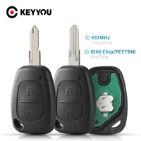 keyyou for renault car remote key shell for renault traffic master vivaro movano kangoo ne73 vac102 blade 433mhz id46 chip 2btn